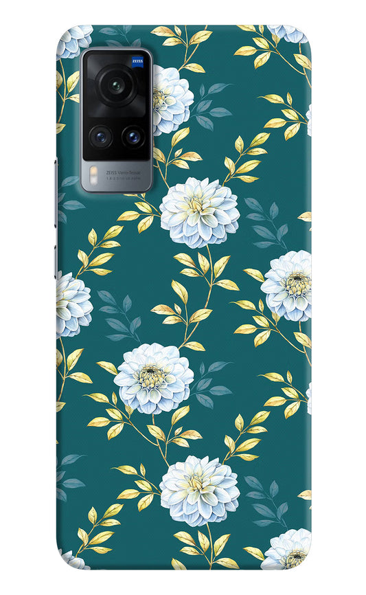 Flowers Vivo X60 Hard Case Back Cover by Casekaro