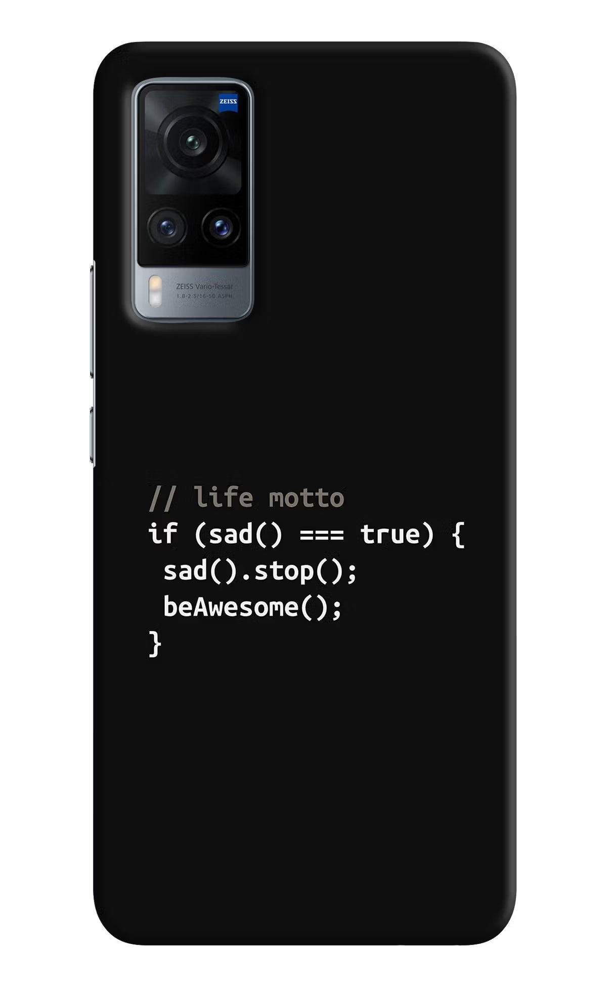 Life Motto Code Vivo X60 Hard Case Back Cover by Casekaro