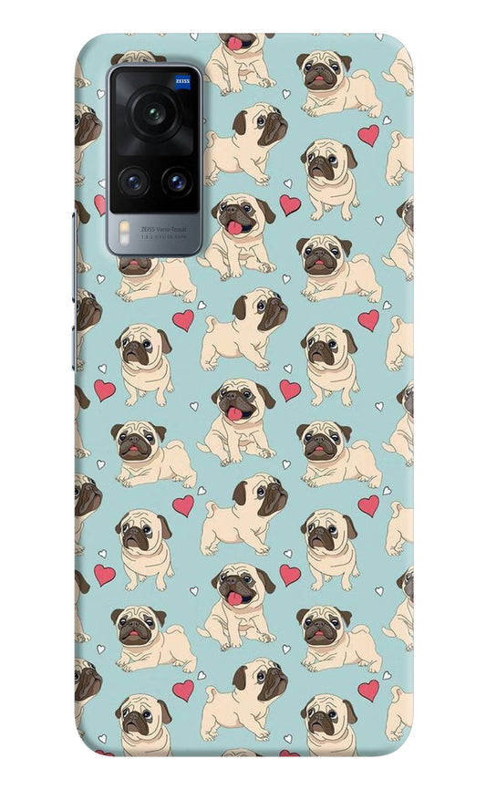 Pug Dog Vivo X60 Hard Case Back Cover by Casekaro