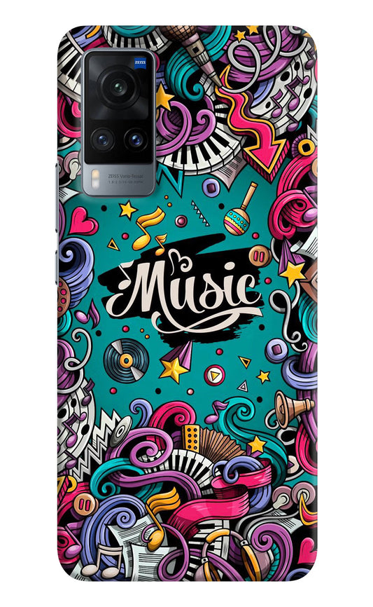 Music Graffiti Vivo X60 Hard Case Back Cover by Casekaro