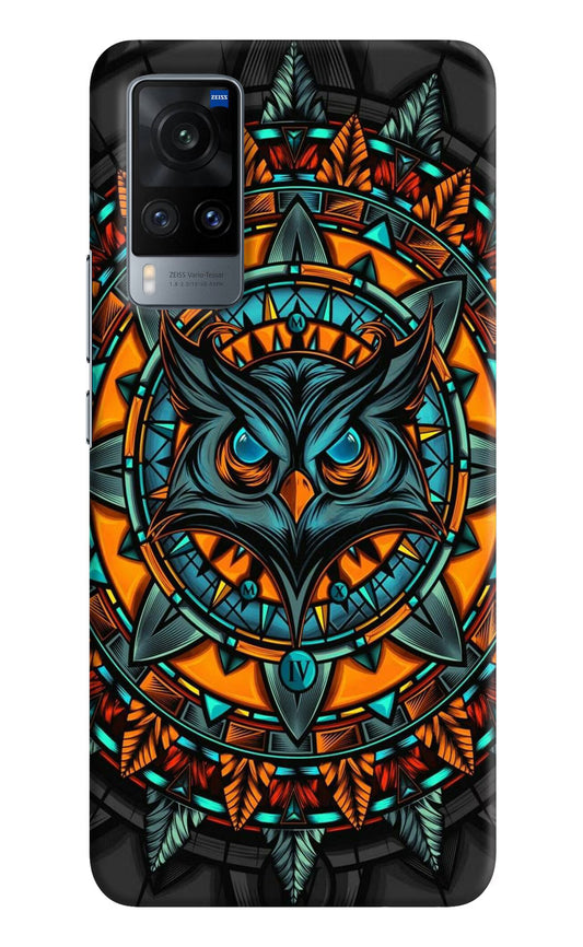 Angry Owl Art Vivo X60 Hard Case Back Cover by Casekaro