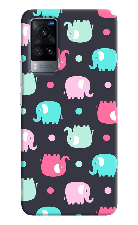 Elephants Vivo X60 Hard Case Back Cover by Casekaro