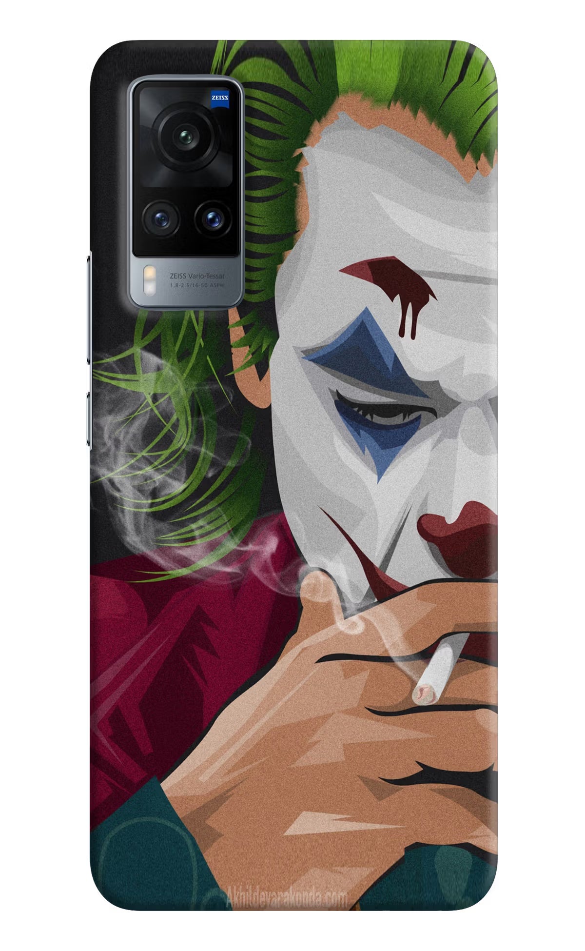 Joker Smoking Vivo X60 Hard Case Back Cover by Casekaro
