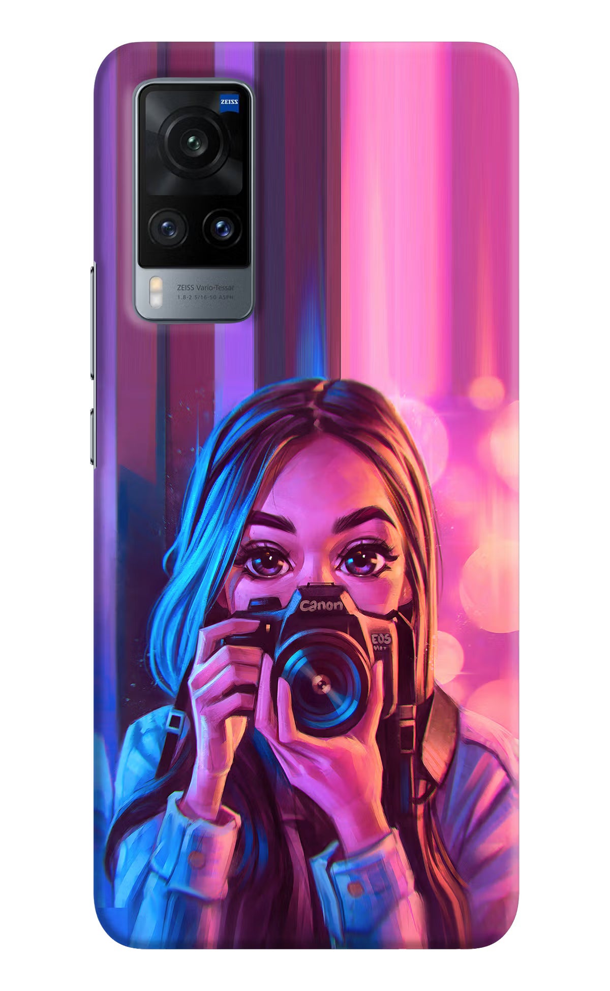 Girl Photographer Vivo X60 Hard Case Back Cover by Casekaro