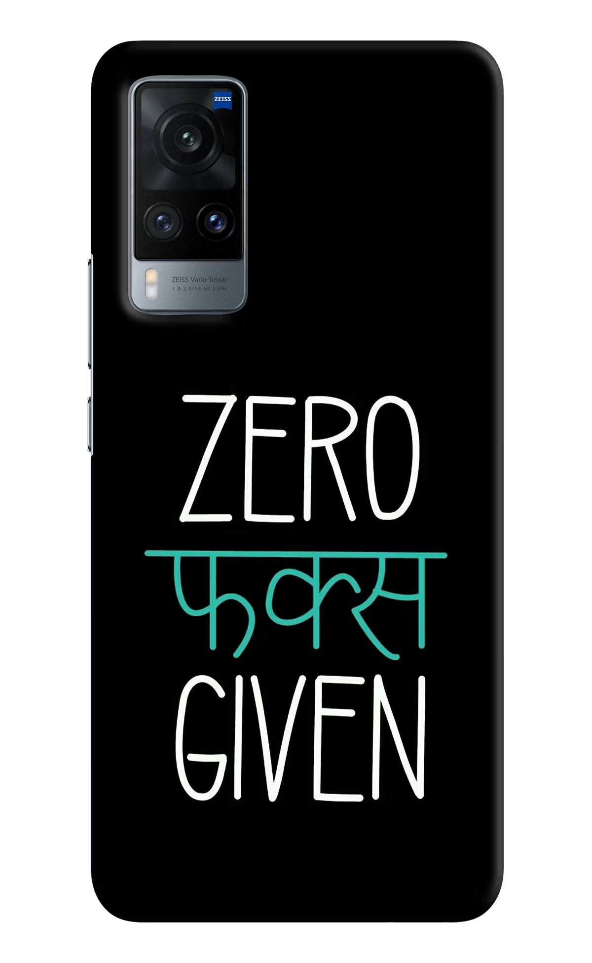 Zero Fucks Given Vivo X60 Hard Case Back Cover by Casekaro
