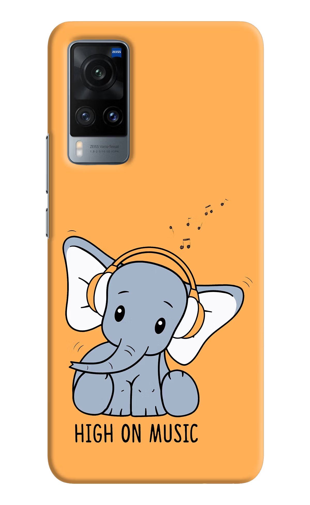 High On Music Vivo X60 Hard Case Back Cover by Casekaro