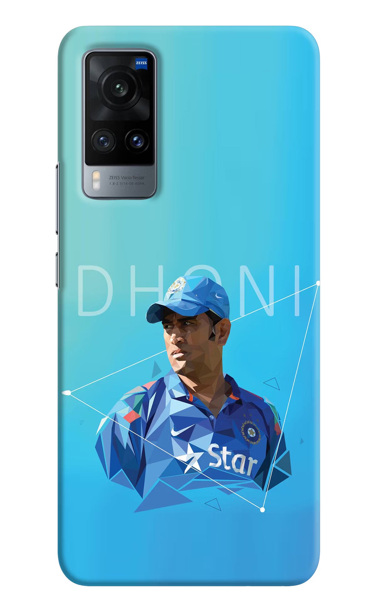 Dhoni Artwork Vivo X60 Hard Case Back Cover by Casekaro