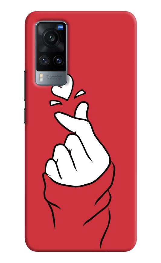 Korean Love Sign Vivo X60 Hard Case Back Cover by Casekaro