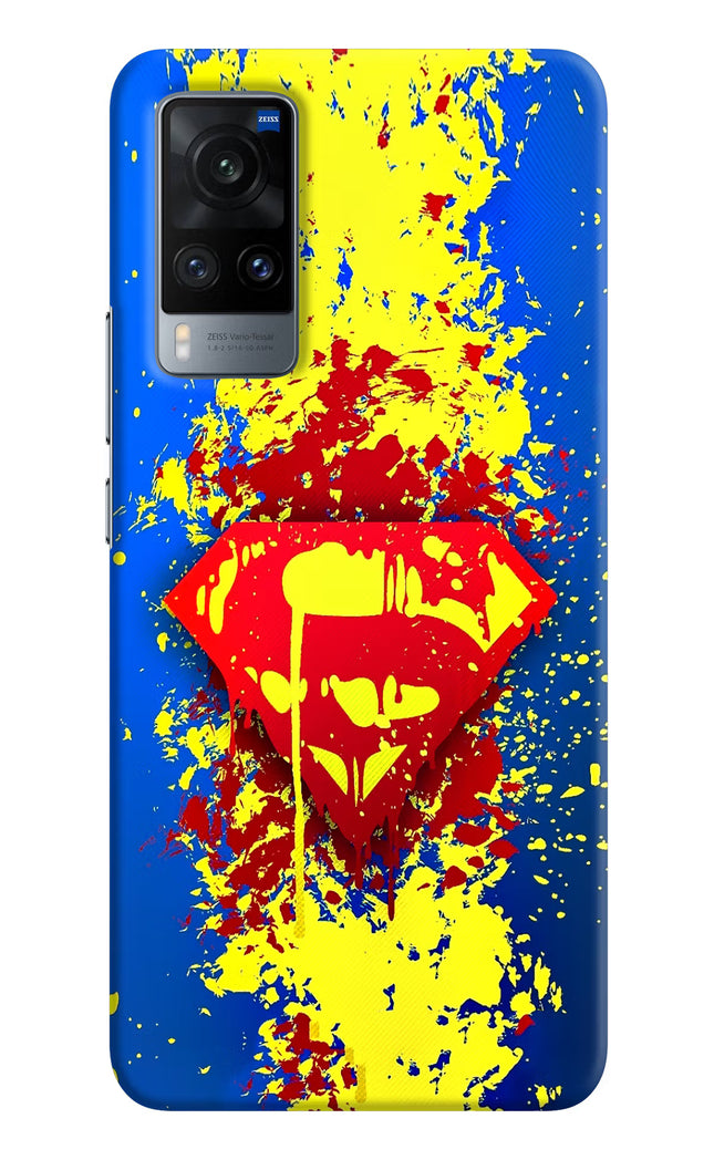 Superman logo Vivo X60 Hard Case Back Cover by Casekaro