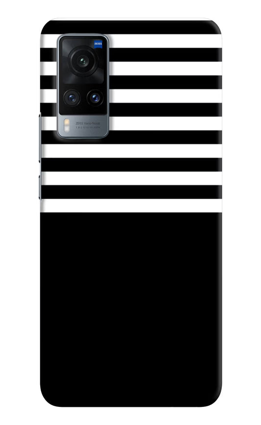 Black and White Print Vivo X60 Hard Case Back Cover by Casekaro