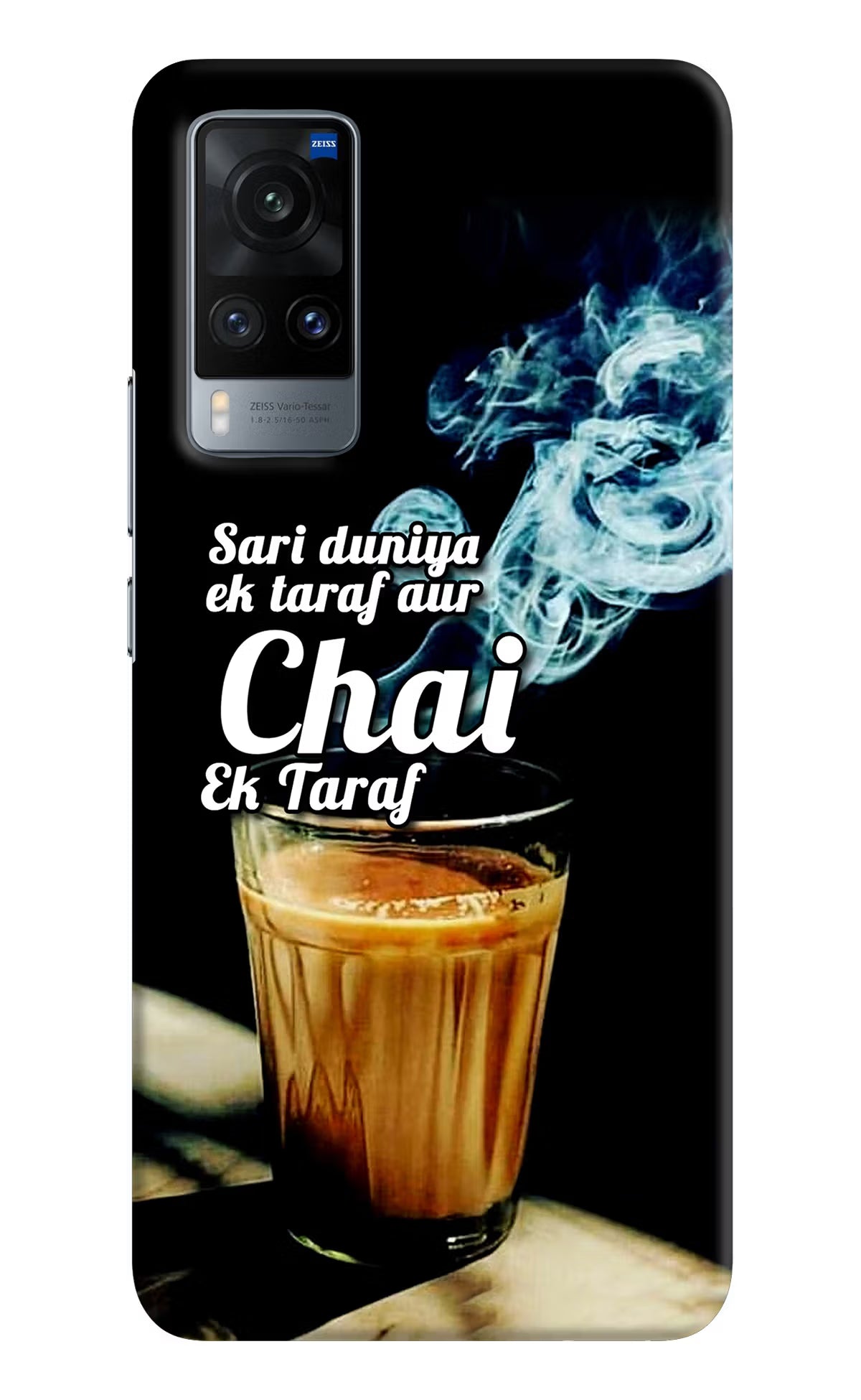 Chai Ek Taraf Quote Vivo X60 Hard Case Back Cover by Casekaro