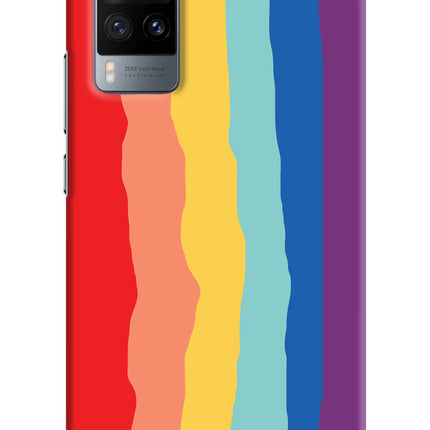 Rainbow Vivo X60 Hard Case Back Cover by Casekaro