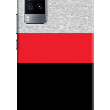 Tri Color Pattern Vivo X60 Hard Case Back Cover by Casekaro