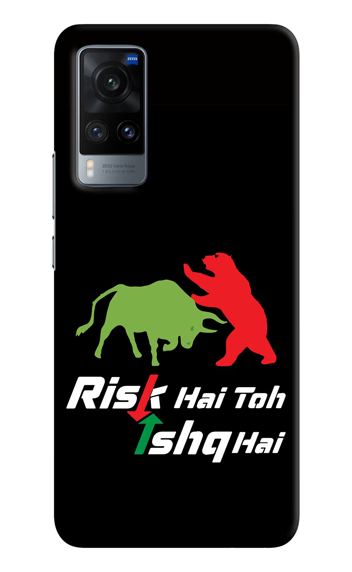 Risk Hai Toh Ishq Hai Vivo X60 Hard Case Back Cover by Casekaro