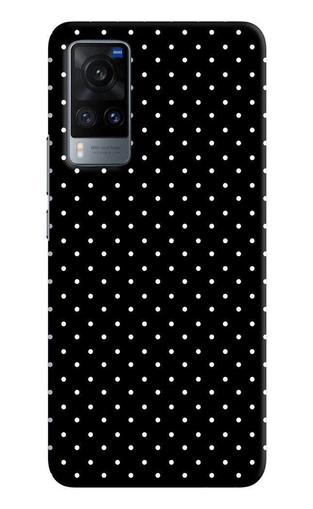 White Dots Vivo X60 Hard Case Back Cover by Casekaro