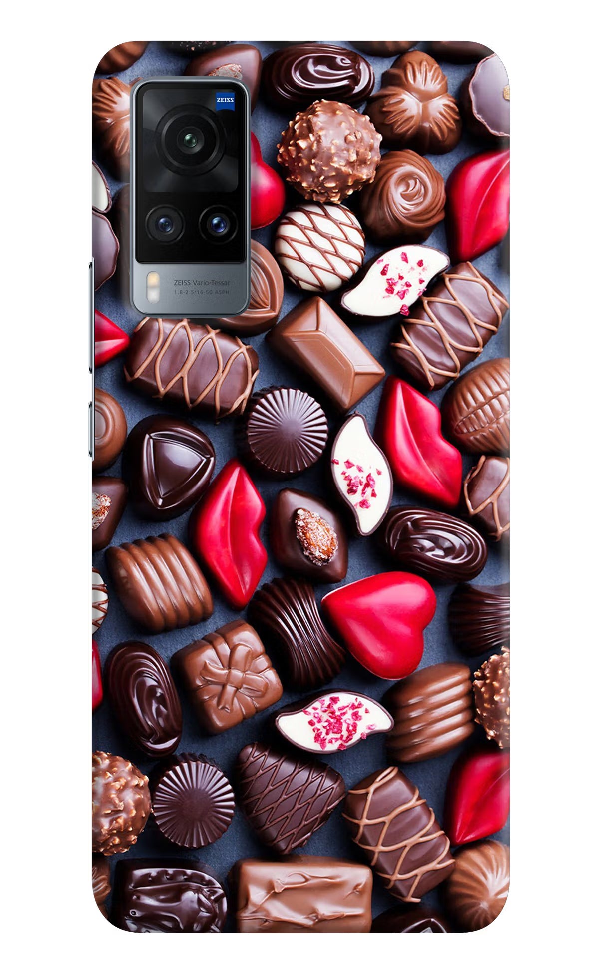 Chocolates Vivo X60 Hard Case Back Cover by Casekaro