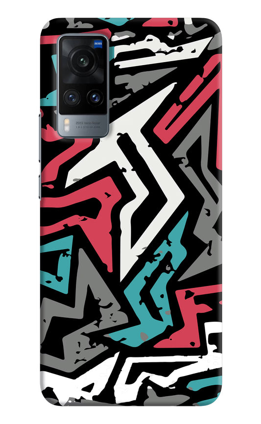 Geometric Graffiti Vivo X60 Hard Case Back Cover by Casekaro
