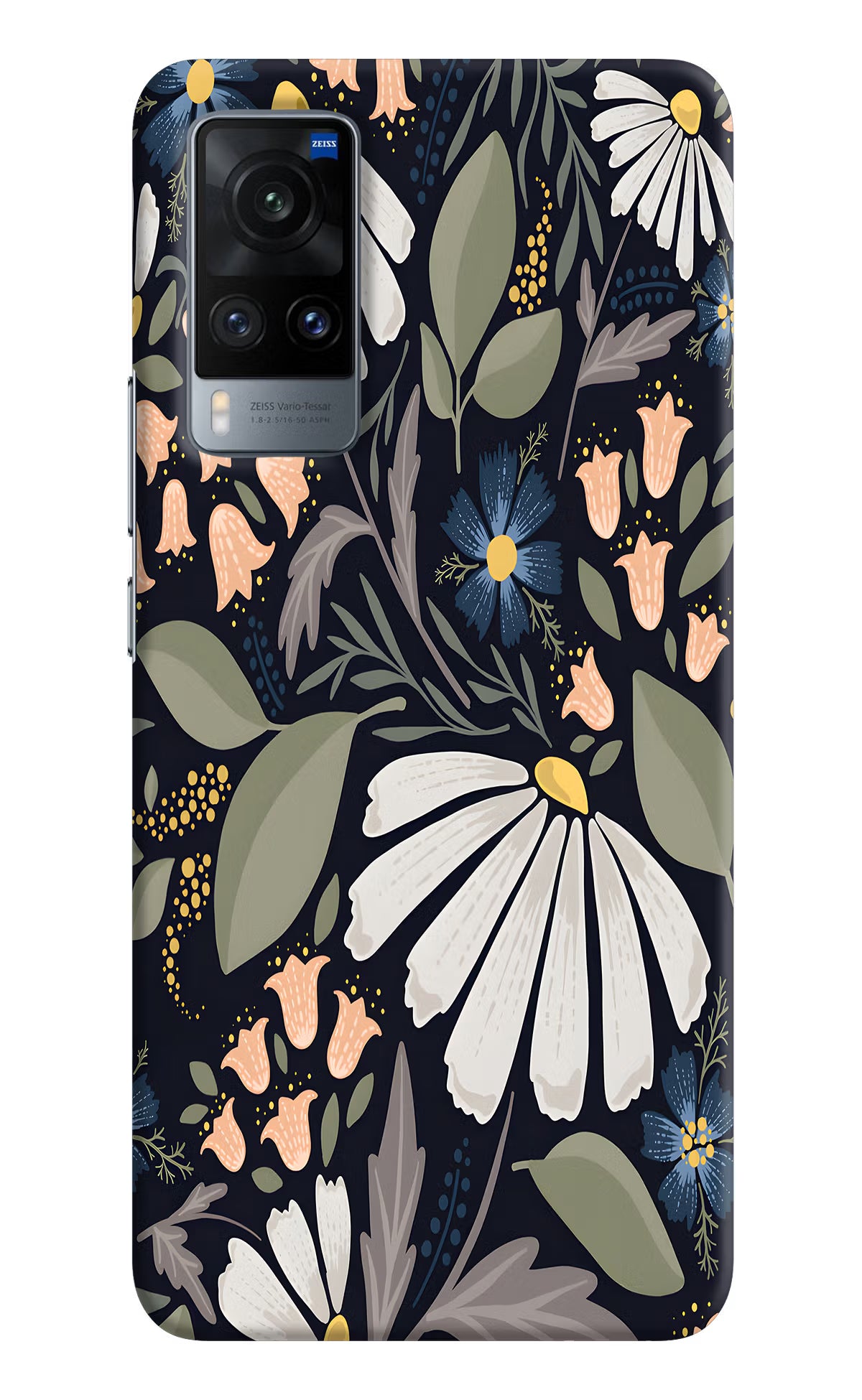 Flowers Art Vivo X60 Hard Case Back Cover by Casekaro