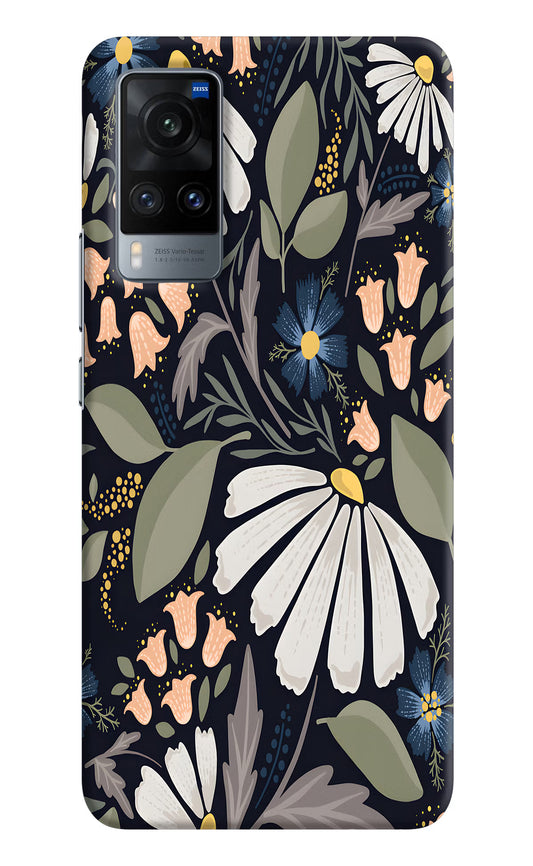 Flowers Art Vivo X60 Hard Case Back Cover by Casekaro