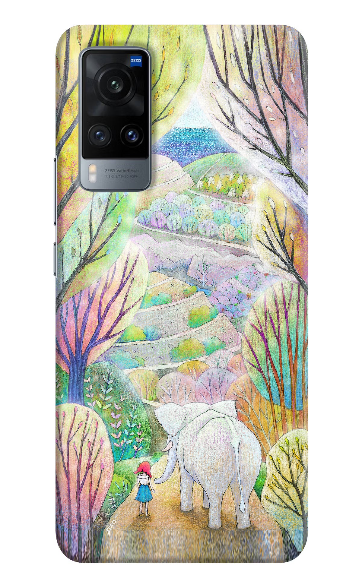 Nature Painting Vivo X60 Hard Case Back Cover by Casekaro