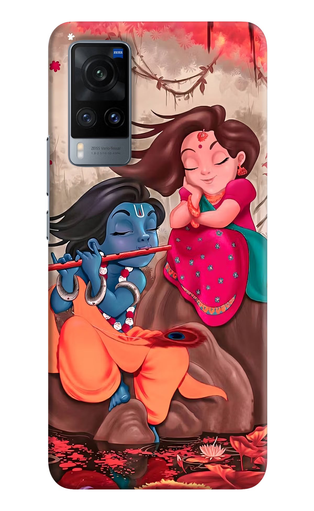 Radhe Krishna Vivo X60 Hard Case Back Cover by Casekaro