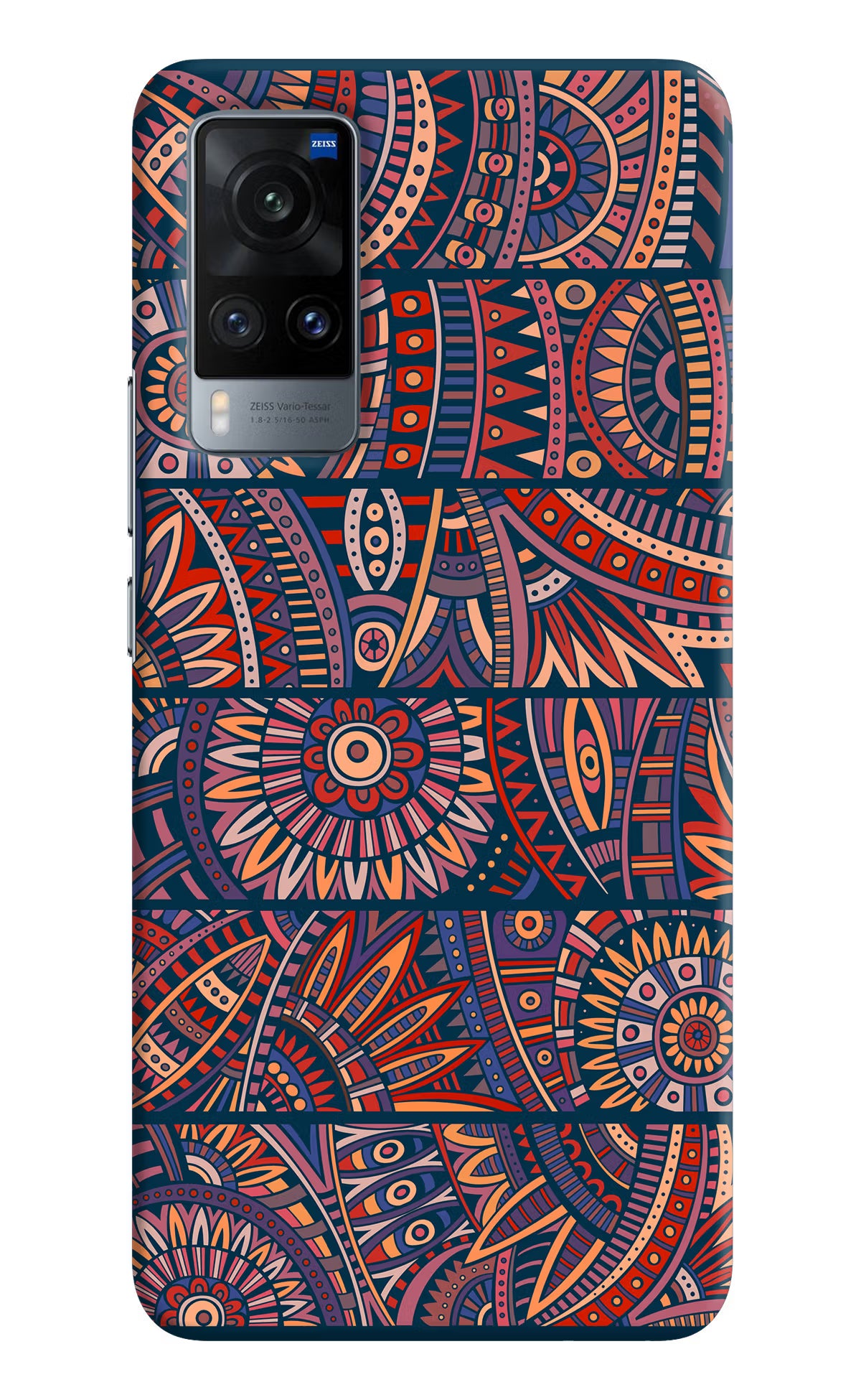 African Culture Design Vivo X60 Hard Case Back Cover by Casekaro