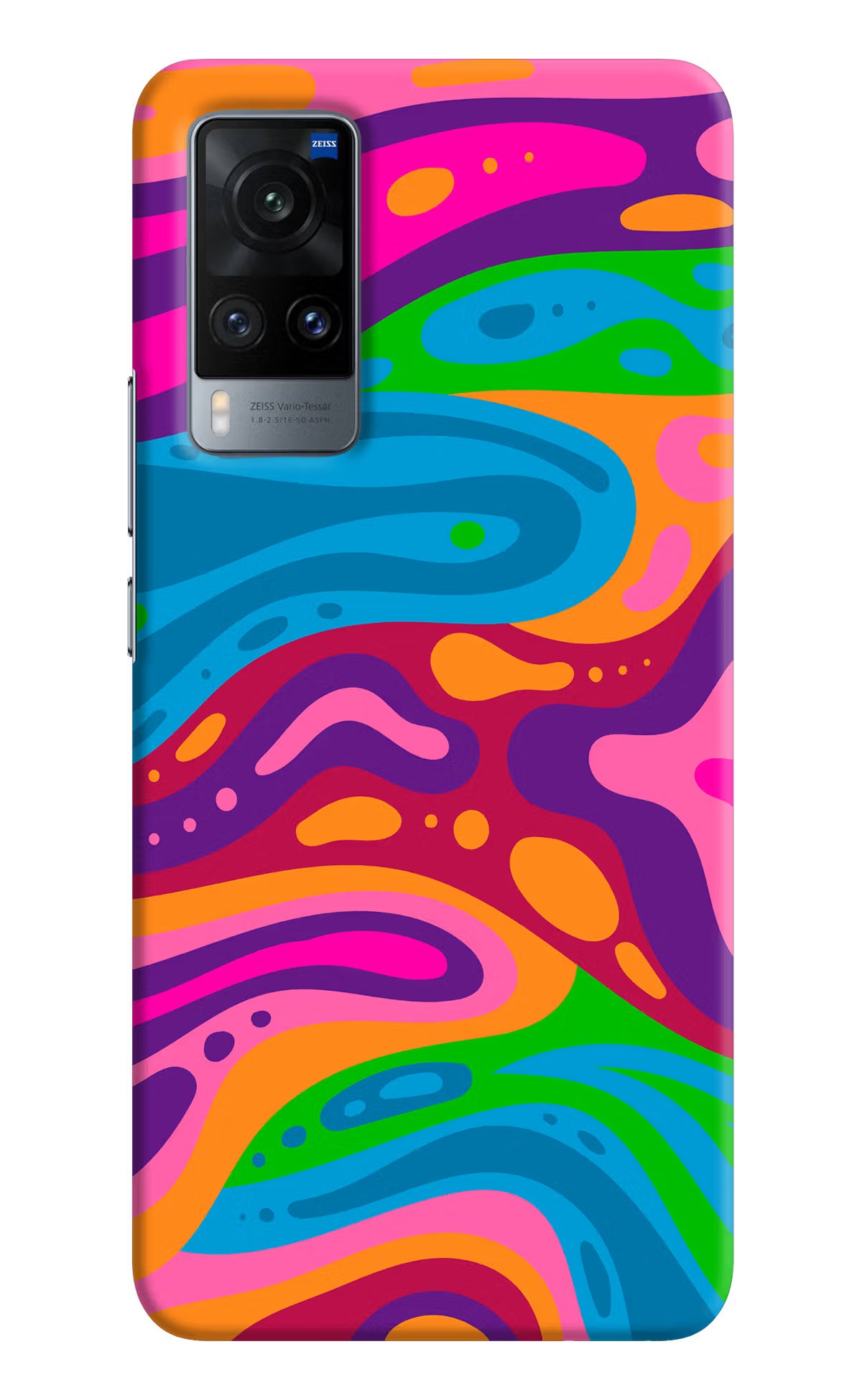 Trippy Pattern Vivo X60 Hard Case Back Cover by Casekaro