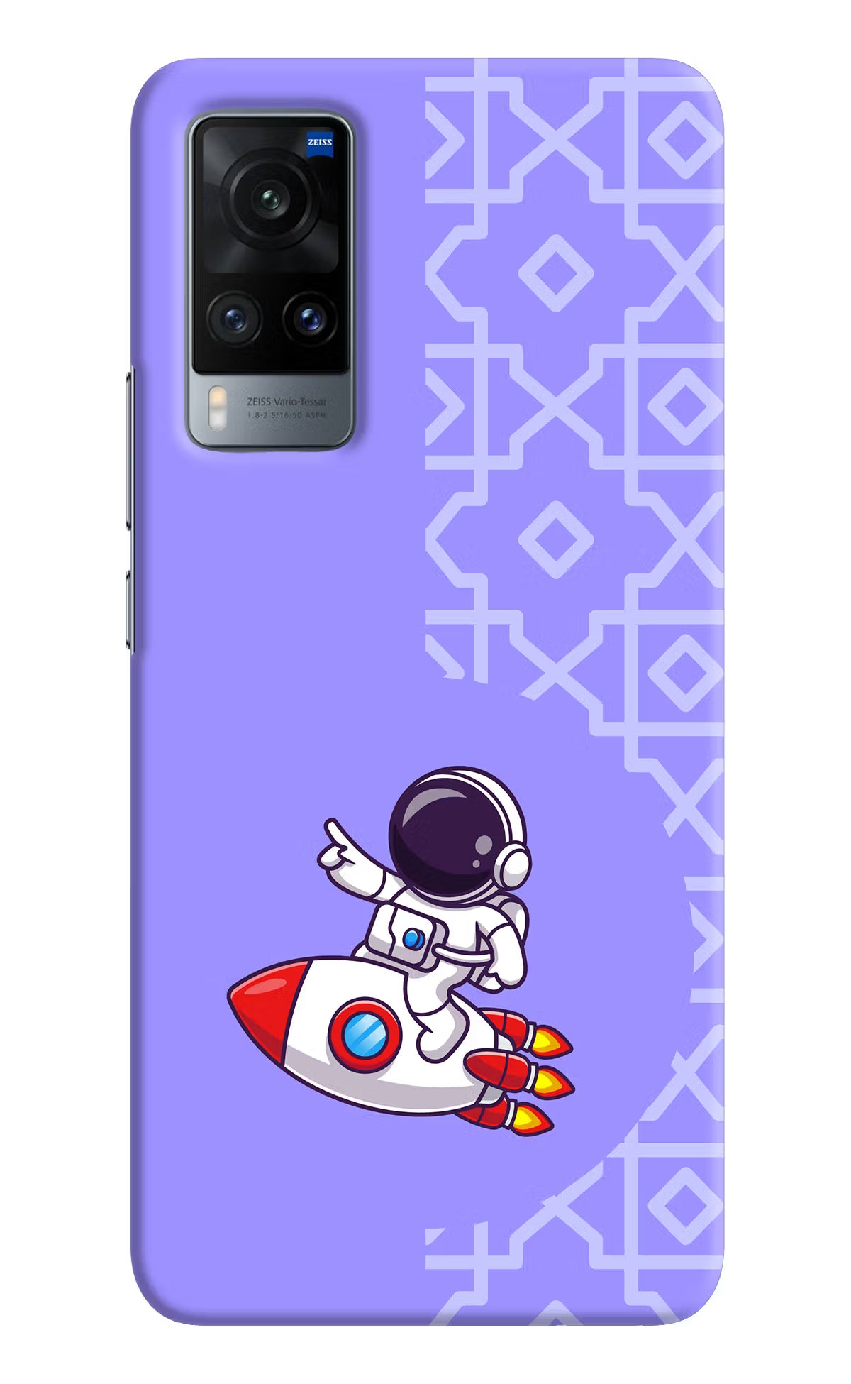 Cute Astronaut Vivo X60 Hard Case Back Cover by Casekaro