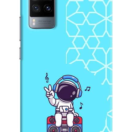 Cute Astronaut Chilling Vivo X60 Hard Case Back Cover by Casekaro