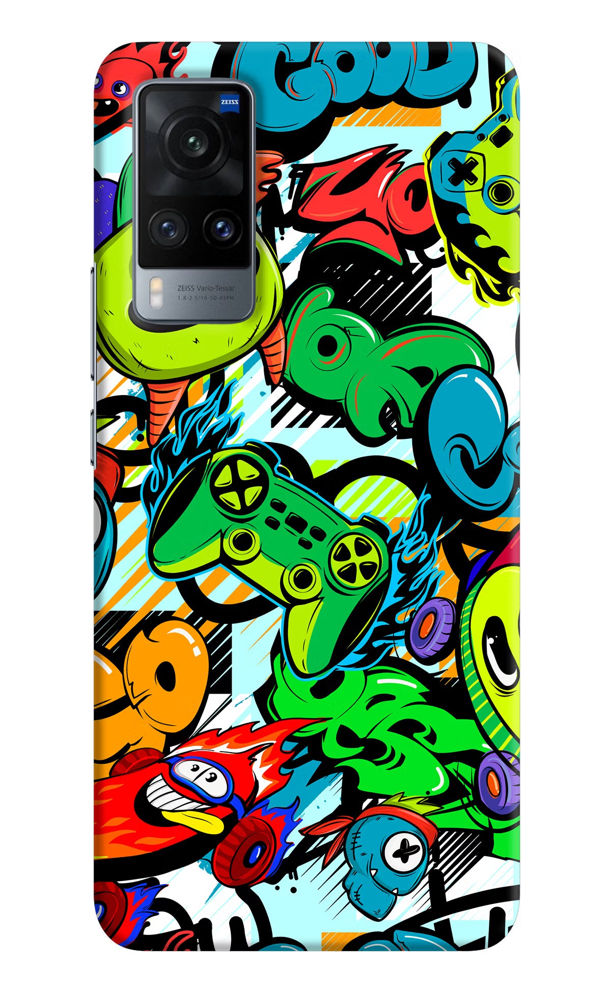Game Doodle Vivo X60 Hard Case Back Cover by Casekaro