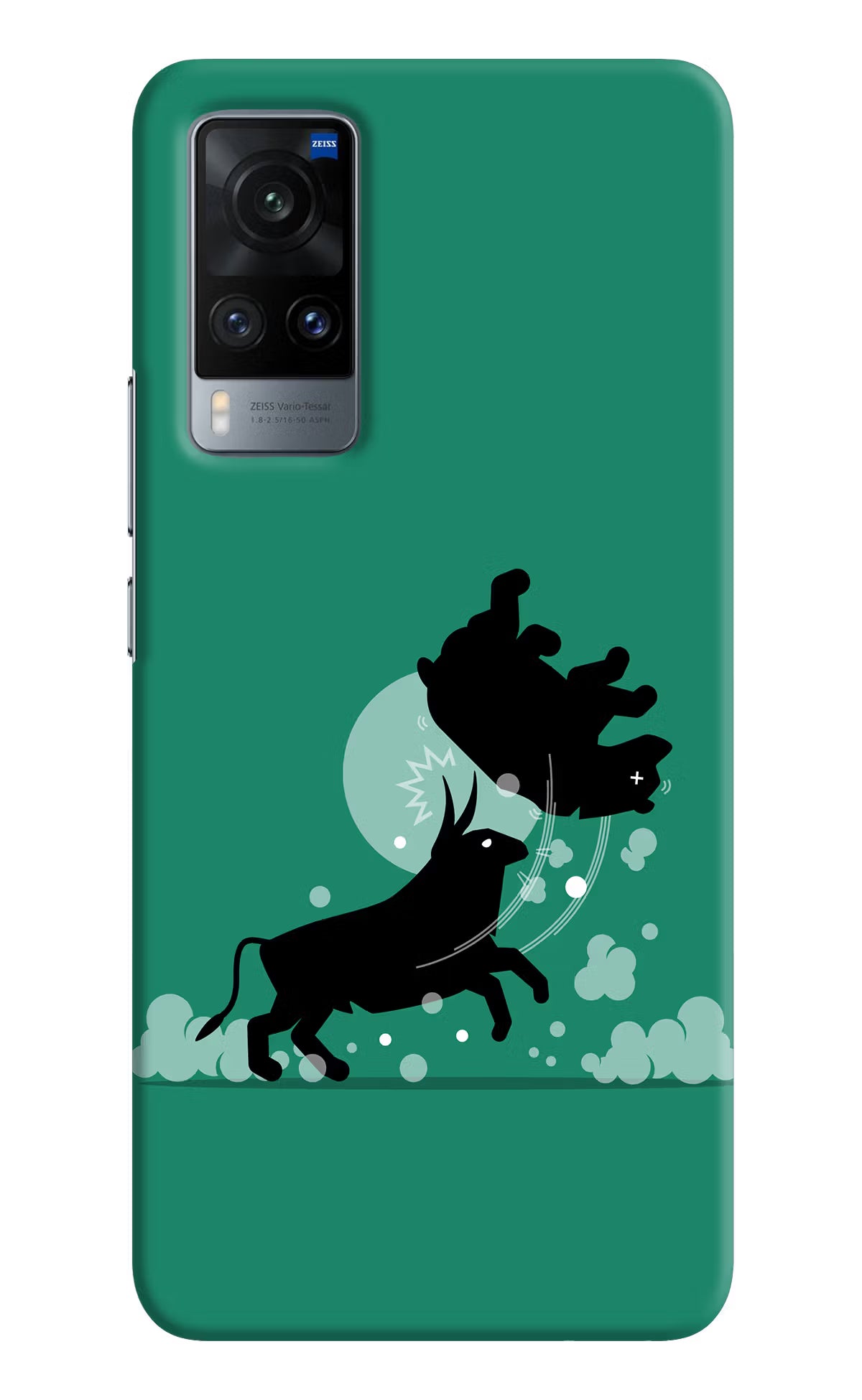 Bull Conqueror Vivo X60 Hard Case Back Cover by Casekaro