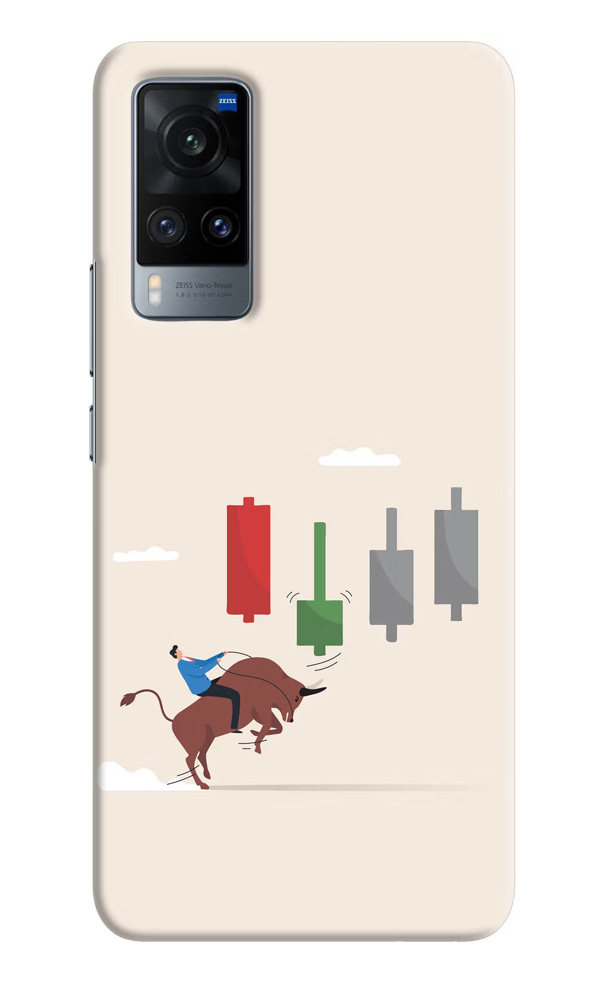 Bull Trading Momentum Vivo X60 Hard Case Back Cover by Casekaro