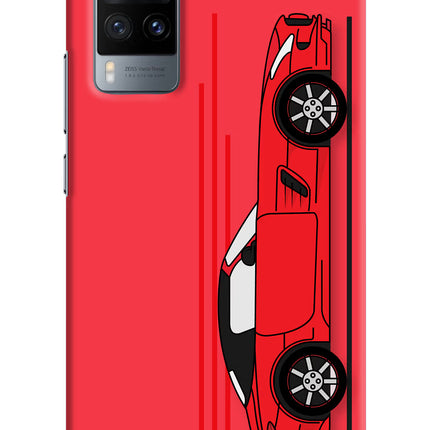 Red Velocity Vivo X60 Hard Case Back Cover by Casekaro