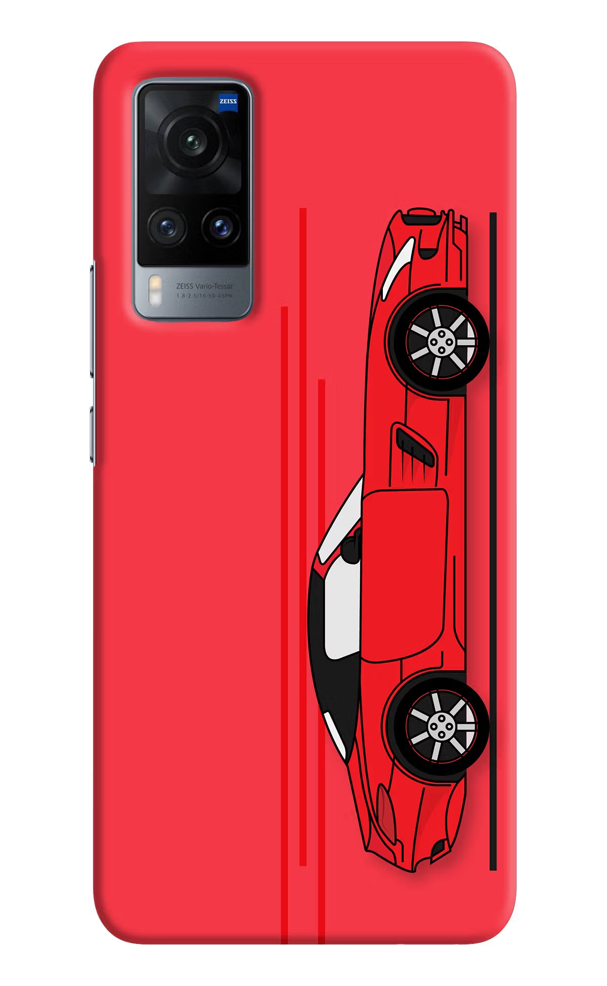 Red Velocity Vivo X60 Hard Case Back Cover by Casekaro