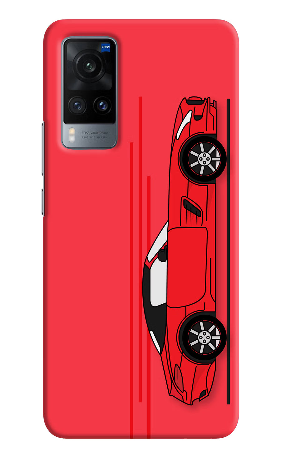 Red Velocity Vivo X60 Back Cover, Hard case