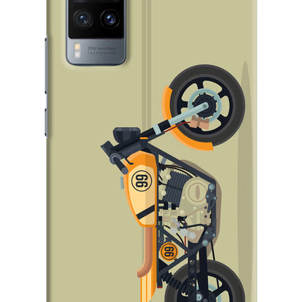 Vertical Speedster Vivo X60 Hard Case Back Cover by Casekaro