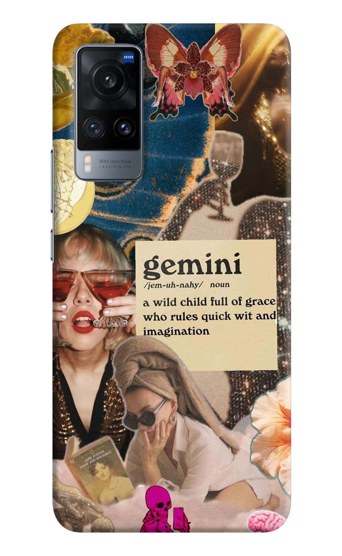 Gemini Zodiac Vivo X60 Hard Case Back Cover by Casekaro