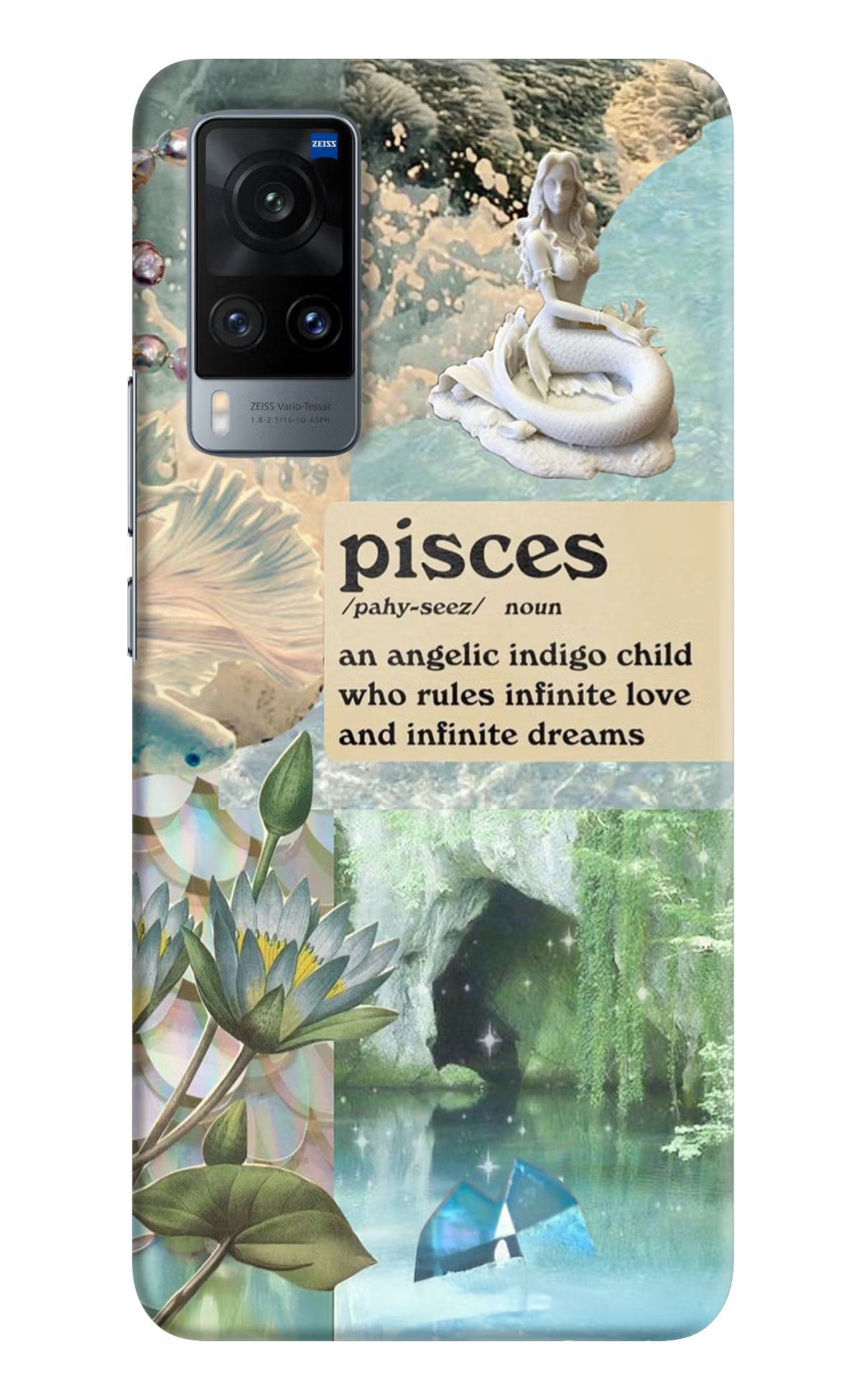 Pisces Zodiac Vivo X60 Hard Case Back Cover by Casekaro