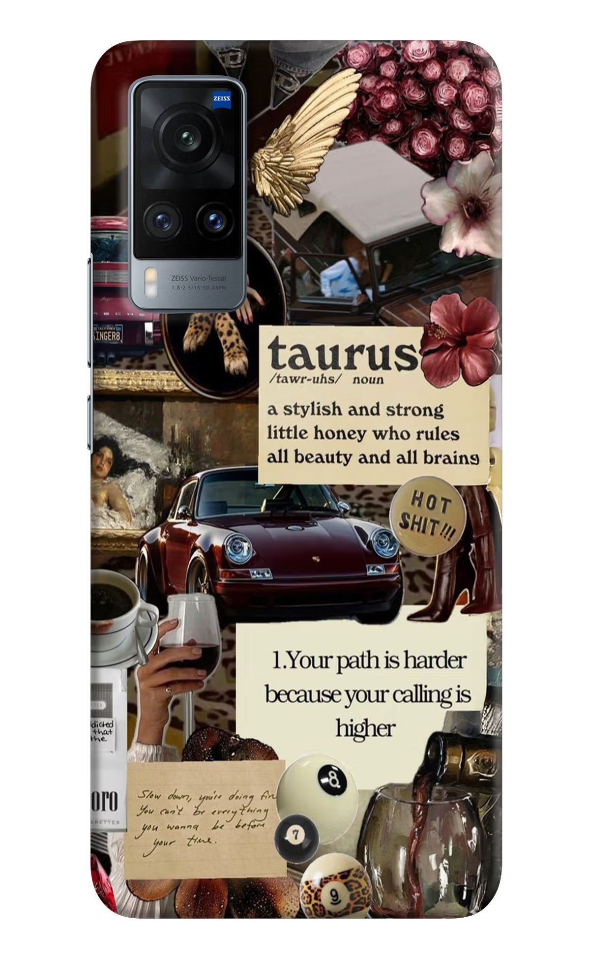Taurus Zodiac Vivo X60 Hard Case Back Cover by Casekaro