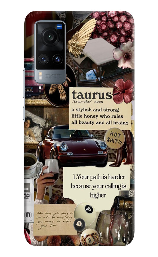 Taurus Zodiac Vivo X60 Hard Case Back Cover by Casekaro