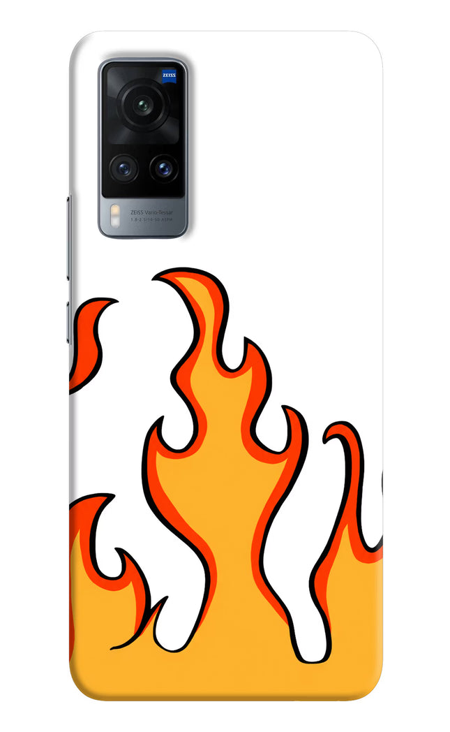 Fired Up – White Vivo X60 Hard Case Back Cover by Casekaro