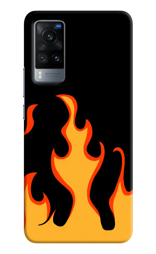 Fired Up – Black Vivo X60 Hard Case Back Cover by Casekaro