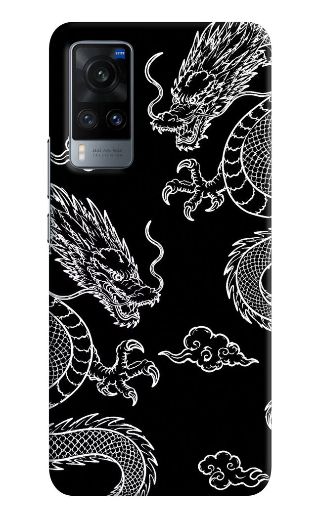Twin Dragons Vivo X60 Hard Case Back Cover by Casekaro