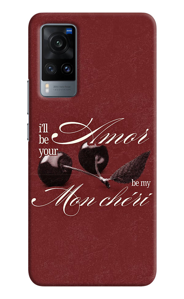 Velvet Cherry Vivo X60 Hard Case Back Cover by Casekaro