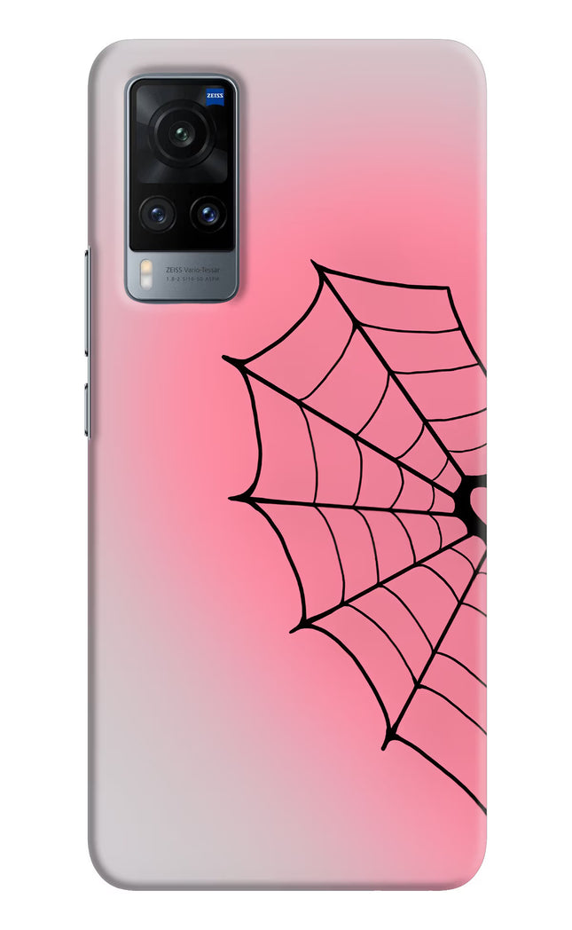 Pink Web Vivo X60 Hard Case Back Cover by Casekaro