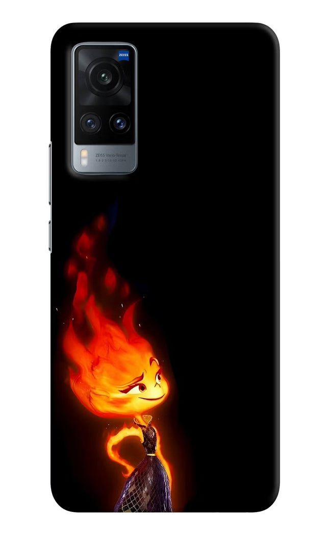 Ember Flame Vivo X60 Hard Case Back Cover by Casekaro