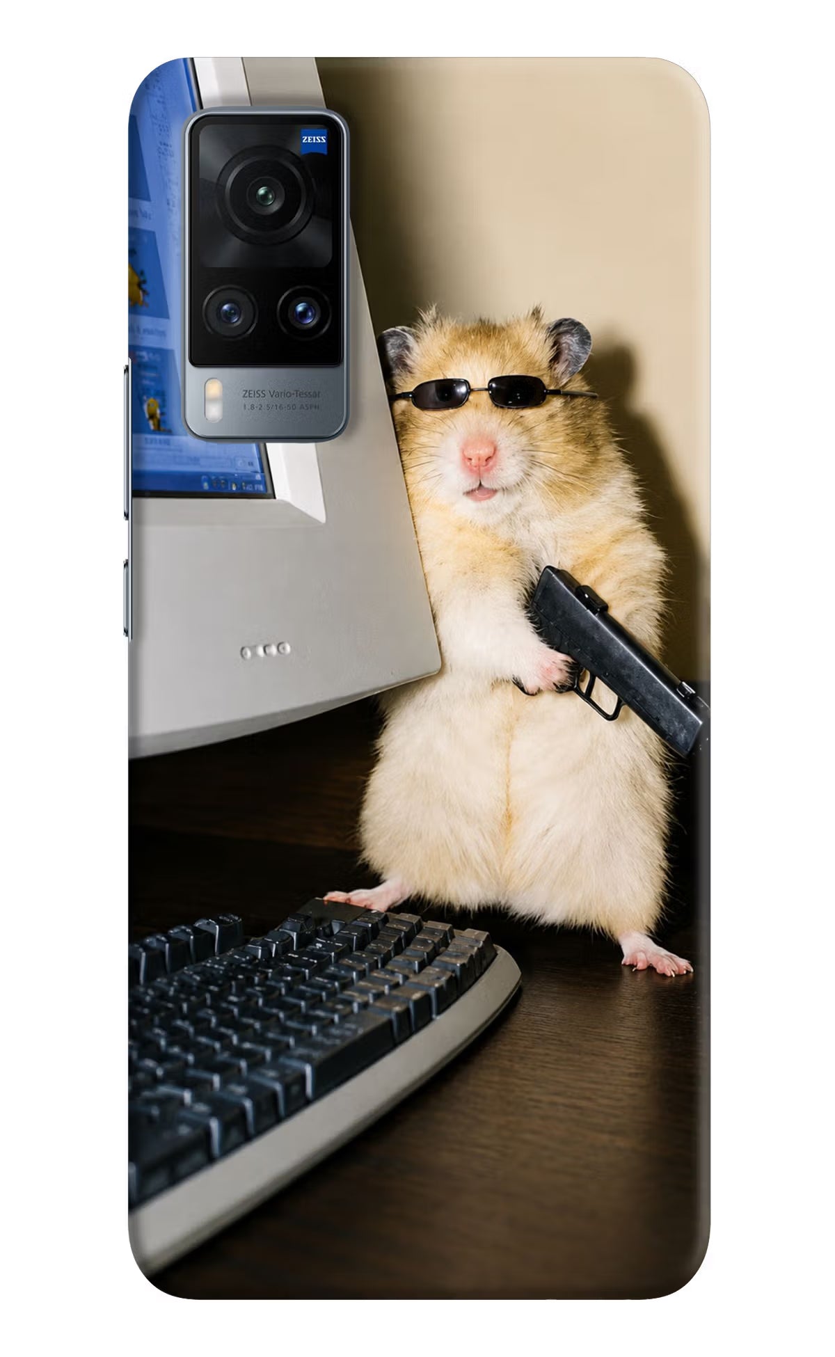 Hacker Hamster Vivo X60 Back Cover