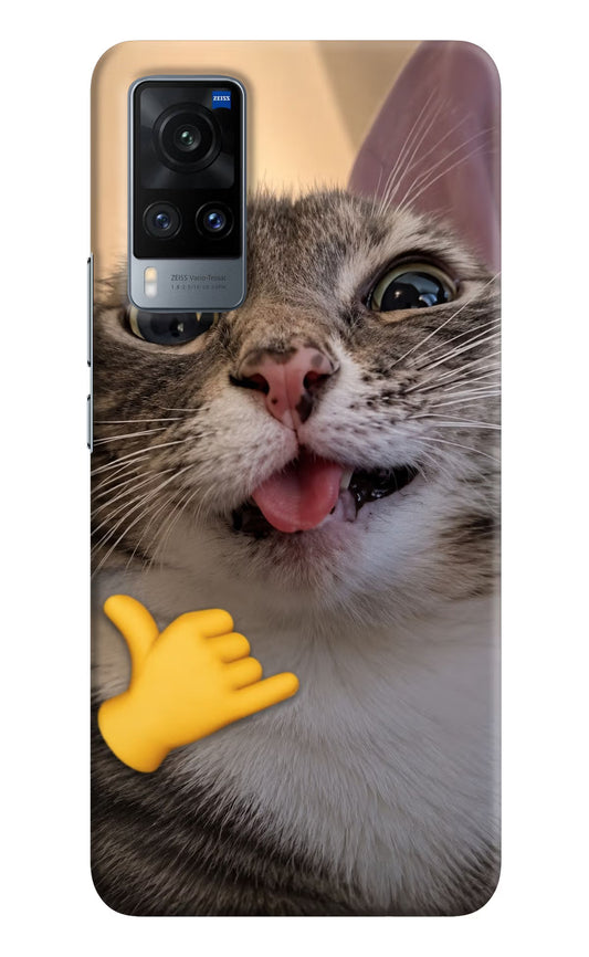 Silly Cat Call Vivo X60 Hard Case Back Cover by Casekaro