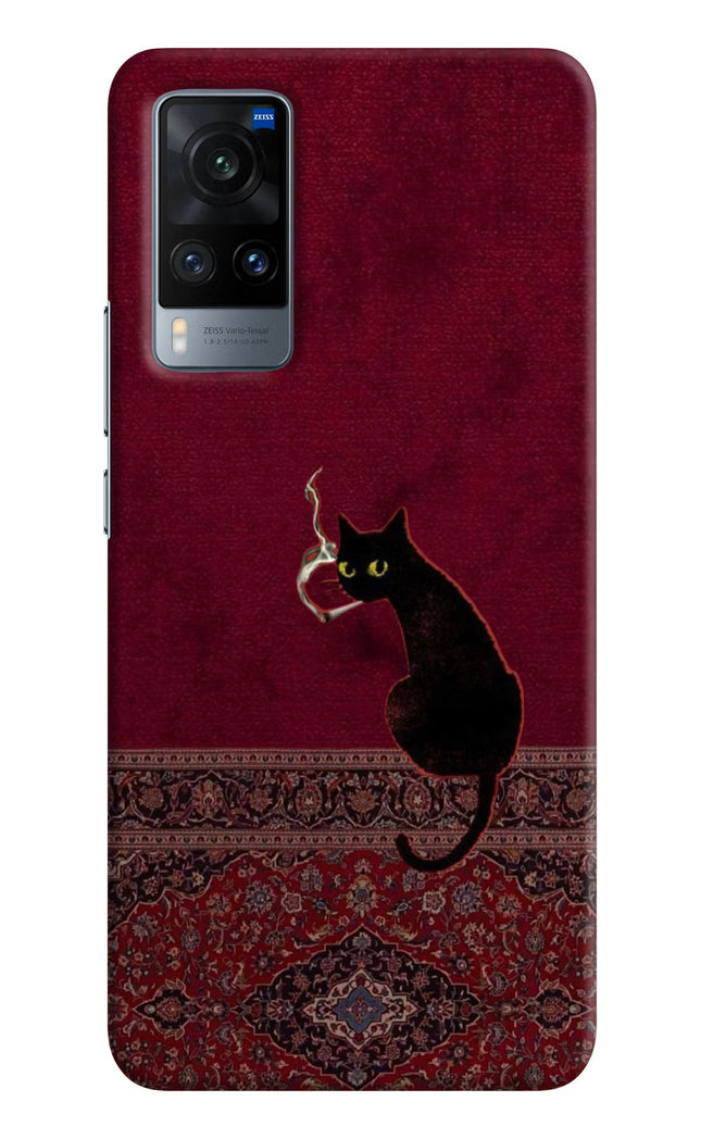 Midnight Cat Vivo X60 Hard Case Back Cover by Casekaro