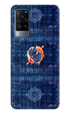 Koi Blue Vivo X60 Hard Case Back Cover by Casekaro